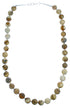 Picture Rock And Genuine Sterling Silver Bead Necklace SX115267